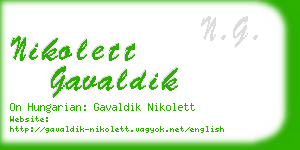 nikolett gavaldik business card